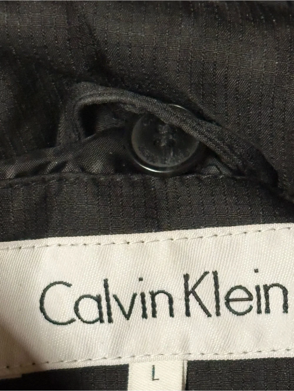 CALVIN KLEIN MEN'S LARGE 3 IN 1 BLACK COAT JACKET HOOD WATER RESISTANT